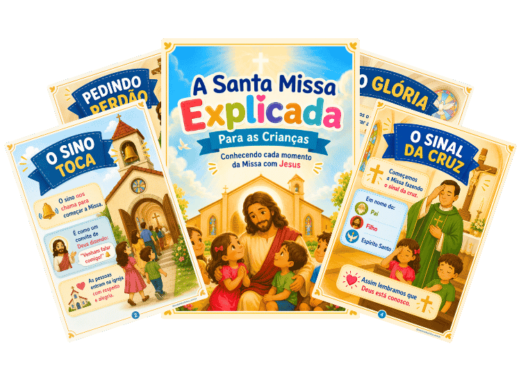Capa do livro A Santa Missa Explicada Para as Crianças!