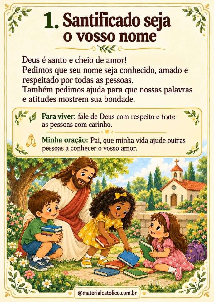 As 7 Petições do Pai-Nosso Explicadas para Crianças — prévia 1