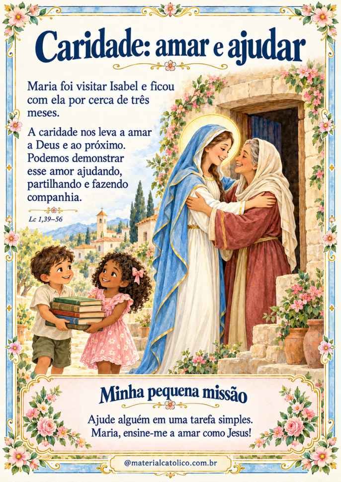 Prévia 3 do livrinho As Virtudes de Maria para Crianças