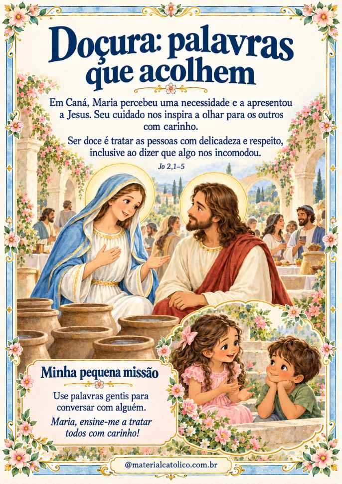 Prévia 4 do livrinho As Virtudes de Maria para Crianças